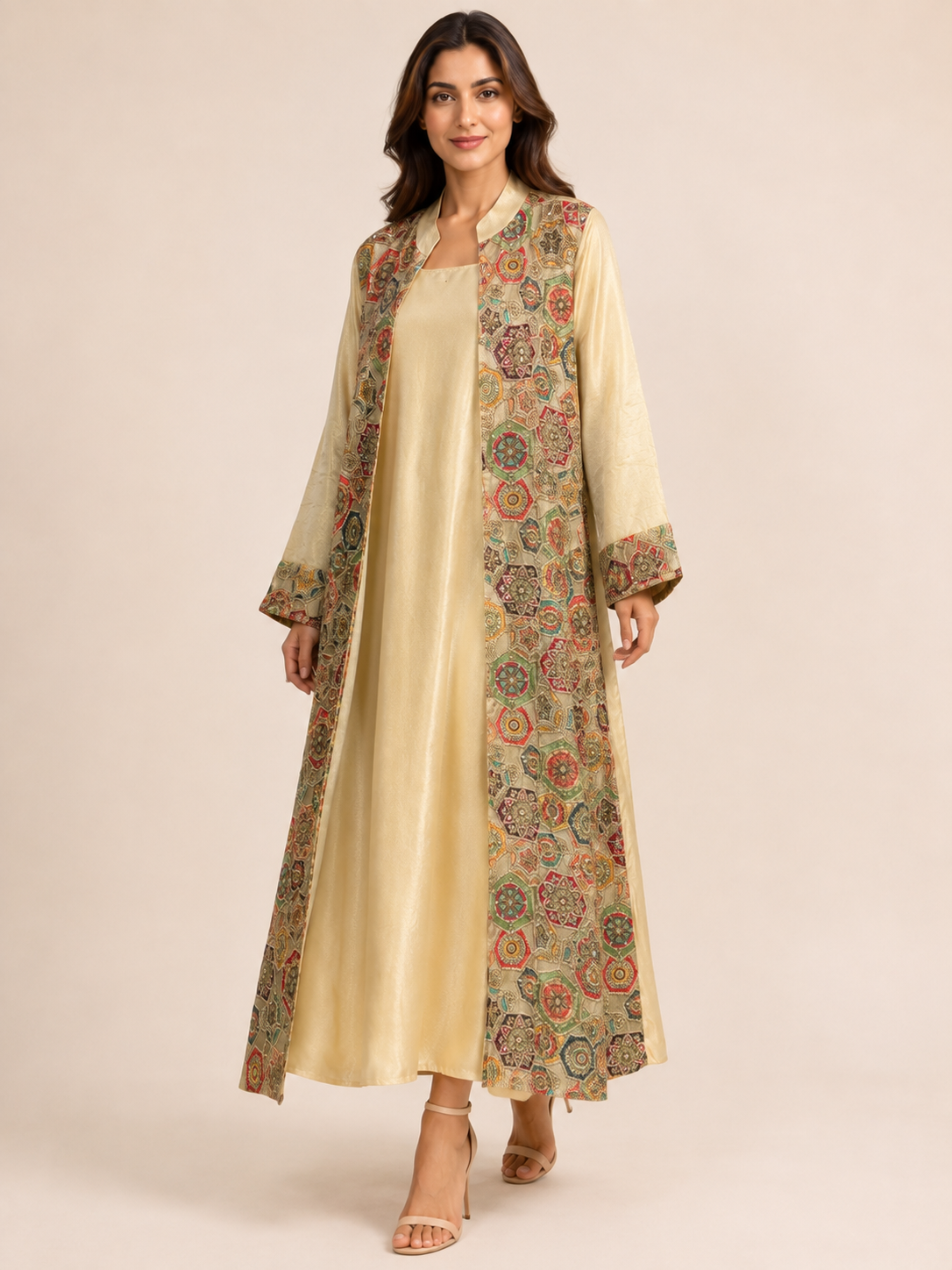 Hand-Embroidered Bisht - Medallion