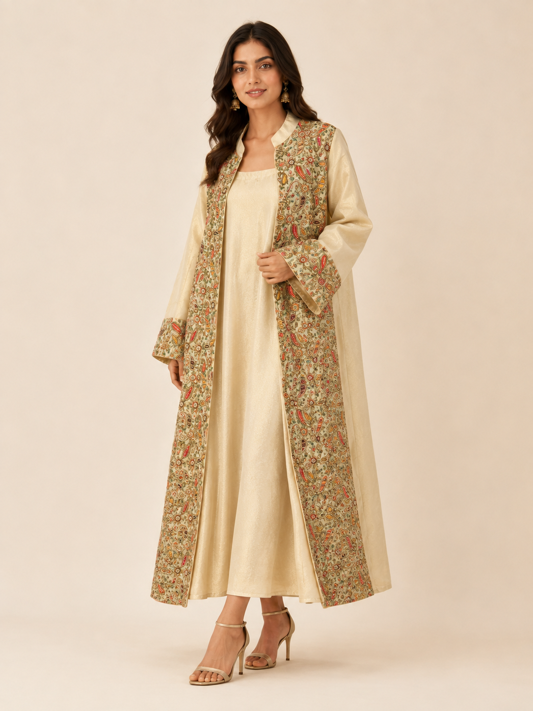 Hand-Embroidered Bisht - Vine