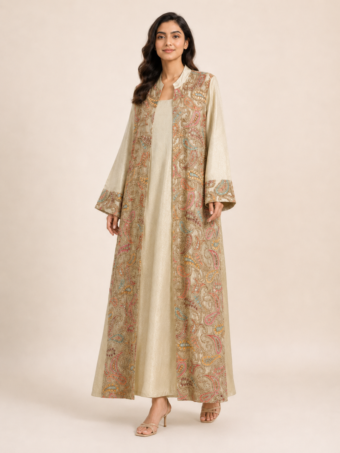 Hand-Embroidered Bisht - Paisley