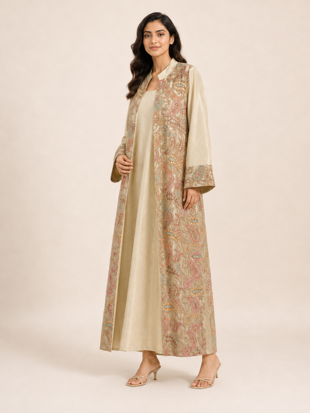 Hand-Embroidered Bisht - Paisley