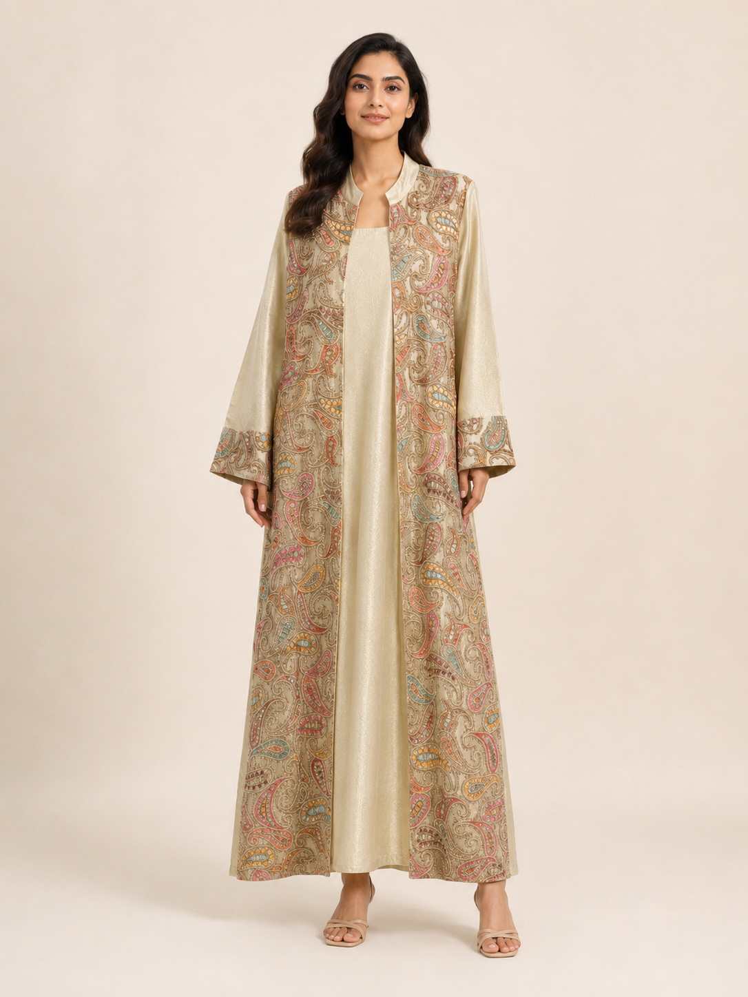 Hand-Embroidered Bisht - Paisley
