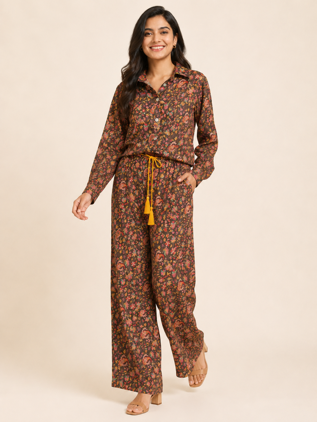 Velvet Co-ord Set - Cocoa