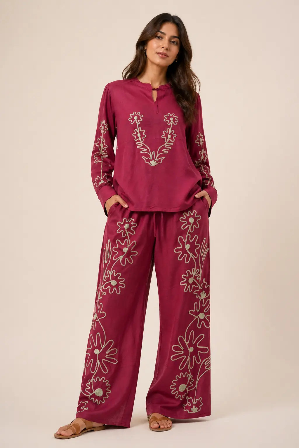 Embroidered Co-ord Set