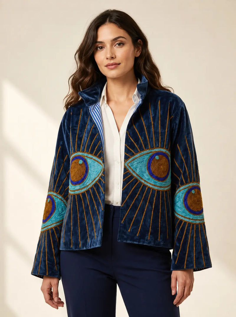 Vintage Velvet Jacket - Lapis