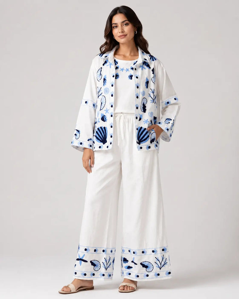Trinity Co-ord Set - Shell