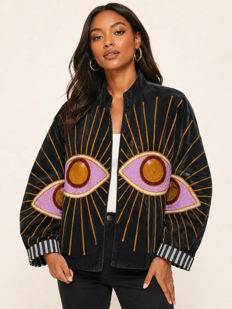 Vintage Velvet Jacket - Black