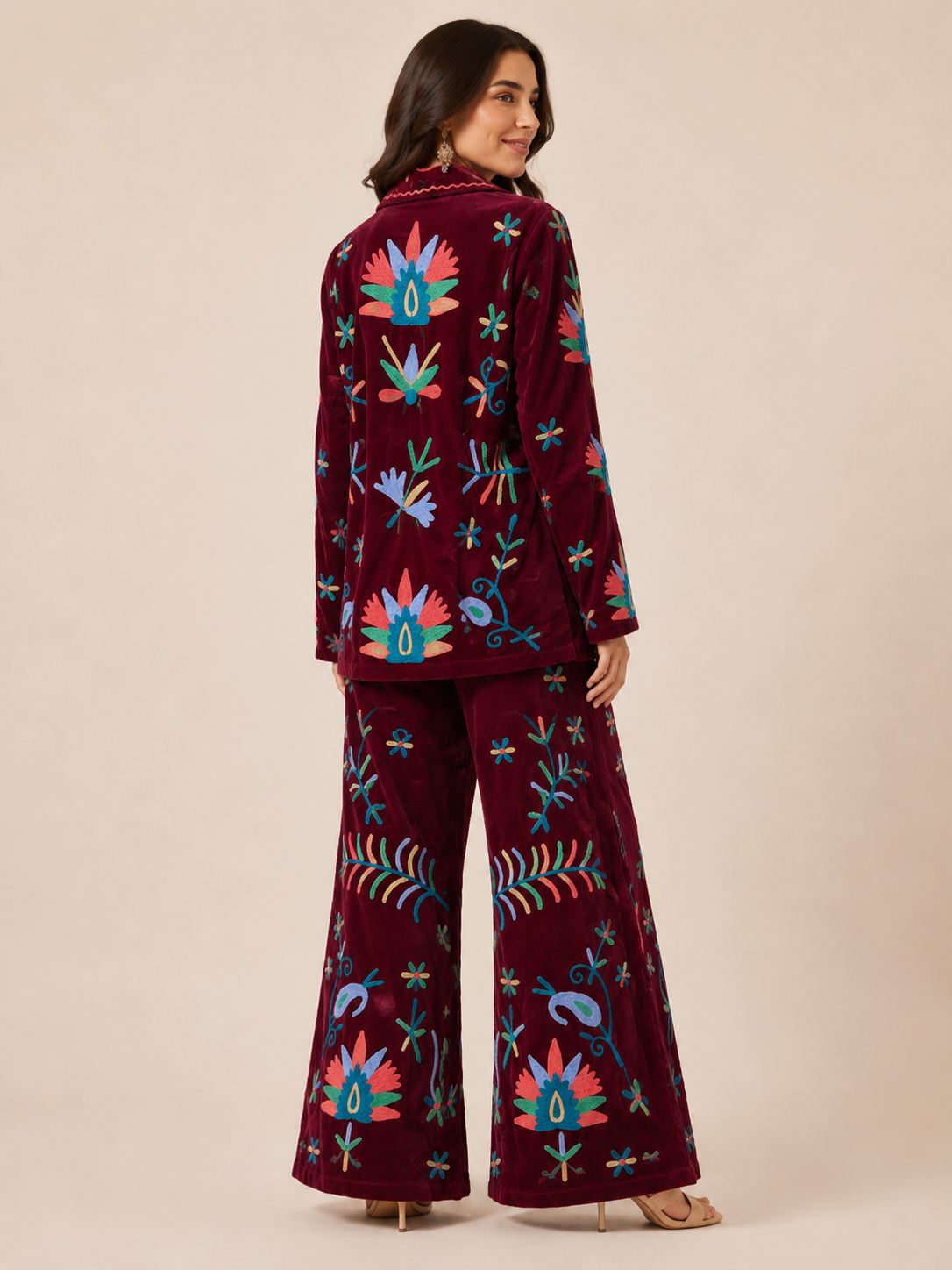 Velvet Trinity Set - Burgundy