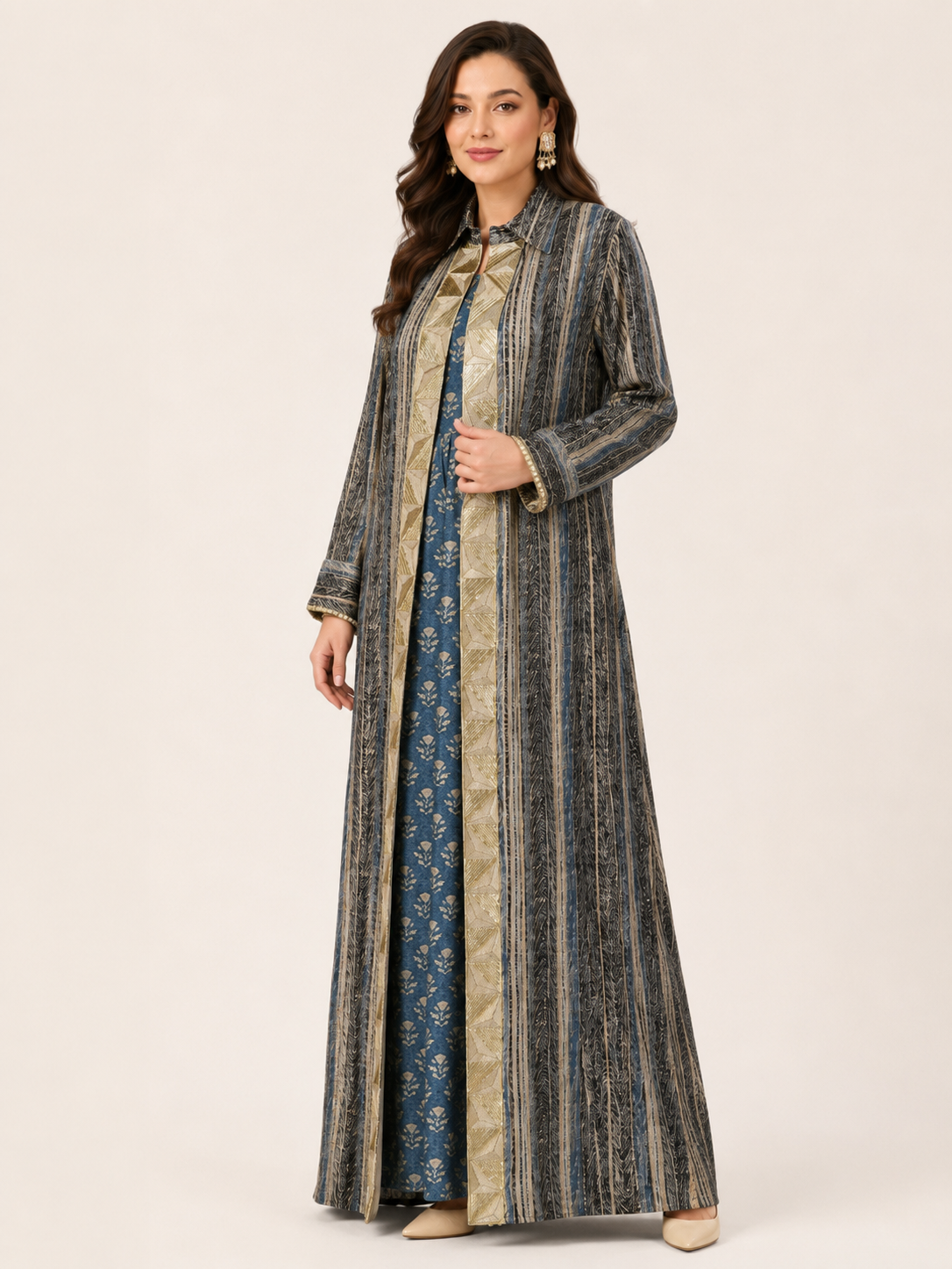 Kaftan Set - Charcoal