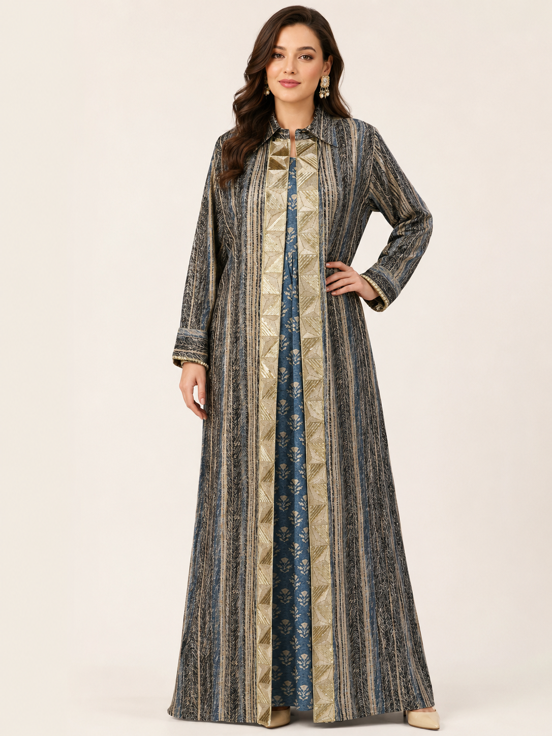 Kaftan Set - Charcoal