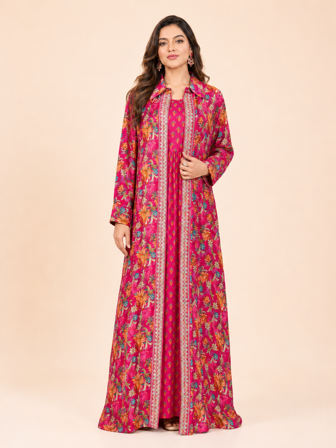 Kaftan Set - Fuchsia