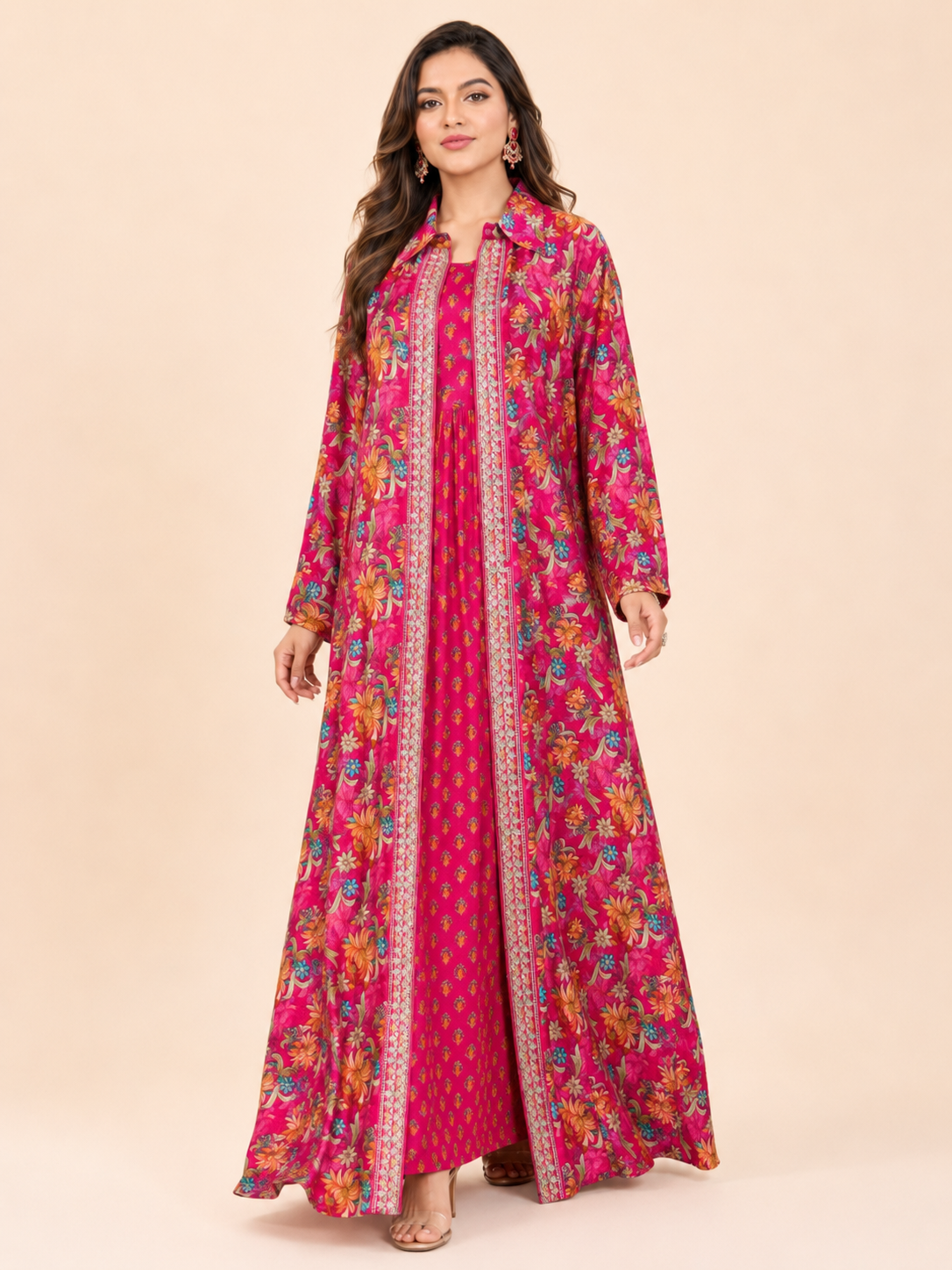 Kaftan Set - Fuchsia