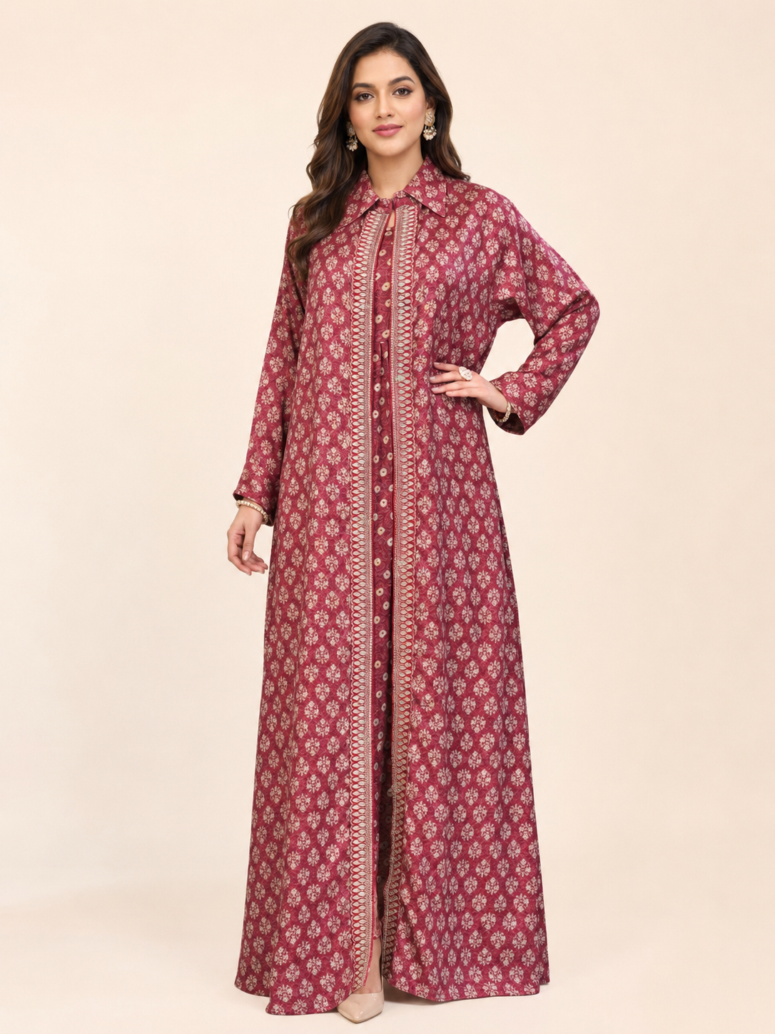 Kaftan Set - Wine